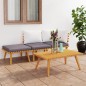 vidaXL Muebles de jardín 4 piezas con cojines madera maciza de acacia 
