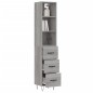 vidaXL Aparador alto madera contrachapada gris Sonoma 34,5x34x180 cm vidaXL Aparador alto madera contrachapada gris Sonoma 34,5x34x180 cm