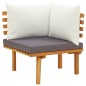 vidaXL Juego muebles de jardín y cojines 9 pzas madera maciza acacia vidaXL Juego muebles de jardín y cojines 9 pzas madera maciza acacia