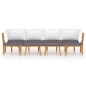 vidaXL Muebles de jardín 4 piezas con cojines madera maciza de acacia vidaXL Muebles de jardín 4 piezas con cojines madera maciza de acacia
