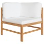 vidaXL Set de muebles de jardín 6 pzas madera de teca y cojines crema vidaXL Set de muebles de jardín 6 pzas madera de teca y cojines crema