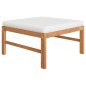 vidaXL Set de muebles de jardín 6 pzas madera de teca y cojines crema vidaXL Set de muebles de jardín 6 pzas madera de teca y cojines crema