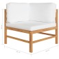 vidaXL Set de muebles de jardín 6 pzas madera de teca y cojines crema vidaXL Set de muebles de jardín 6 pzas madera de teca y cojines crema