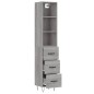 vidaXL Aparador alto madera contrachapada gris Sonoma 34,5x34x180 cm vidaXL Aparador alto madera contrachapada gris Sonoma 34,5x34x180 cm