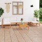 vidaXL Set de muebles de jardín 8 pzas madera de teca y cojines crema vidaXL Set de muebles de jardín 8 pzas madera de teca y cojines crema