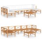 vidaXL Set de muebles de jardín 8 pzas madera de teca y cojines crema vidaXL Set de muebles de jardín 8 pzas madera de teca y cojines crema
