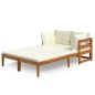 vidaXL Tumbonas con cojines crema 2 unidades madera de acacia vidaXL Tumbonas con cojines crema 2 unidades madera de acacia