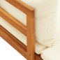 vidaXL Tumbonas con cojines crema 2 unidades madera de acacia vidaXL Tumbonas con cojines crema 2 unidades madera de acacia