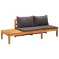 vidaXL Set muebles de jardín 4 pzas cojines gris oscuro madera acacia vidaXL Set muebles de jardín 4 pzas cojines gris oscuro madera acacia