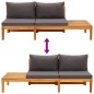 vidaXL Set muebles de jardín 4 pzas cojines gris oscuro madera acacia vidaXL Set muebles de jardín 4 pzas cojines gris oscuro madera acacia