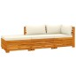 vidaXL Muebles de jardín 3 piezas con cojines madera maciza de acacia vidaXL Muebles de jardín 3 piezas con cojines madera maciza de acacia