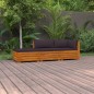 vidaXL Muebles de jardín 3 piezas con cojines madera maciza de acacia vidaXL Muebles de jardín 3 piezas con cojines madera maciza de acacia
