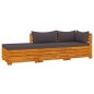 vidaXL Muebles de jardín 3 piezas con cojines madera maciza de acacia vidaXL Muebles de jardín 3 piezas con cojines madera maciza de acacia