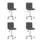 vidaXL Sillas de comedor giratorias 4 unidades tela gris oscuro vidaXL Sillas de comedor giratorias 4 unidades tela gris oscuro