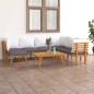 vidaXL Muebles de jardín 8 piezas con cojines madera maciza de acacia vidaXL Muebles de jardín 8 piezas con cojines madera maciza de acacia