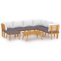 vidaXL Muebles de jardín 8 piezas con cojines madera maciza de acacia vidaXL Muebles de jardín 8 piezas con cojines madera maciza de acacia