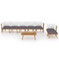 vidaXL Muebles de jardín 8 piezas con cojines madera maciza de acacia vidaXL Muebles de jardín 8 piezas con cojines madera maciza de acacia