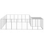 vidaXL Perrera plateada 12,1 m² acero vidaXL Perrera plateada 12,1 m² acero