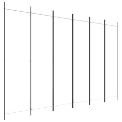 vidaXL Biombo divisor de 6 paneles de tela blanco 300x200 cm