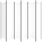 vidaXL Biombo divisor de 6 paneles de tela blanco 300x200 cm vidaXL Biombo divisor de 6 paneles de tela blanco 300x200 cm