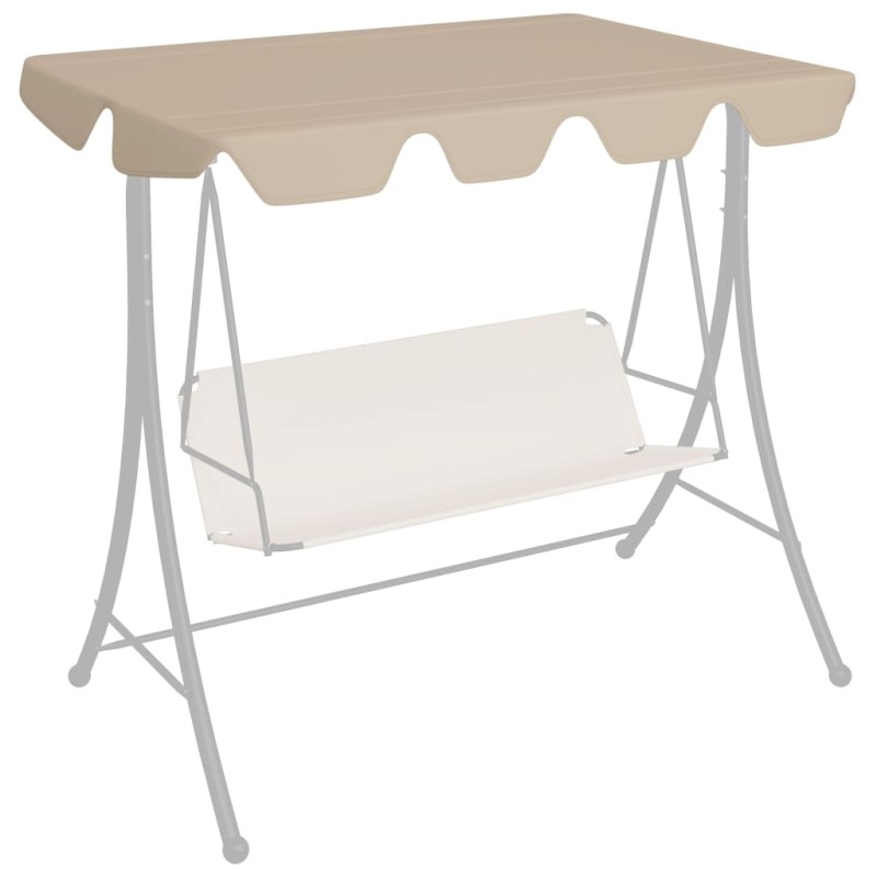 vidaXL Dosel de repuesto columpio de jardín beige 188/168x145/110 cm vidaXL Dosel de repuesto columpio de jardín beige 188/168x145/110 cm