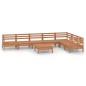 vidaXL Juego muebles de jardín 8 pzas madera maciza pino marrón miel vidaXL Juego muebles de jardín 8 pzas madera maciza pino marrón miel