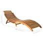 vidaXL Tumbona de madera maciza de acacia marrón vidaXL Tumbona de madera maciza de acacia marrón