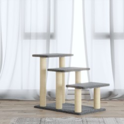 vidaXL Rascador para gatos con postes de sisal gris claro 50,5 cm