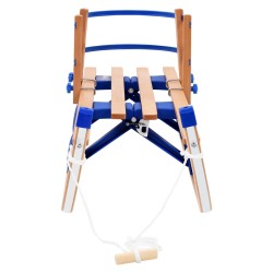 vidaXL Trineo de nieve plegable respaldo de madera 119 cm  
