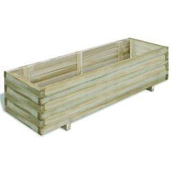 vidaXL Arriate rectangular madera 120x40x30 cm