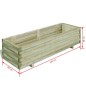 vidaXL Arriate rectangular madera 120x40x30 cm