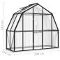 vidaXL Invernadero con estructura de aluminio gris antracita 3,3 m² vidaXL Invernadero con estructura de aluminio gris antracita 3,3 m²