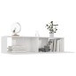 vidaXL Mueble TV madera contrachapada blanco brillante 120x30x30 cm