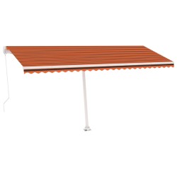 vidaXL Toldo de pie retráctil manual naranja y marrón 500x350 cm
