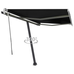 vidaXL Toldo de pie retráctil manual gris antracita 350x250 cm