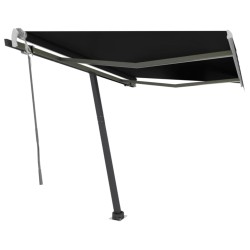 vidaXL Toldo de pie retráctil manual gris antracita 350x250 cm