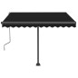vidaXL Toldo de pie retráctil manual gris antracita 350x250 cm vidaXL Toldo de pie retráctil manual gris antracita 350x250 cm