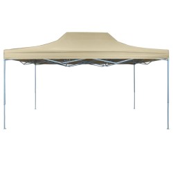 vidaXL Carpa pleglable Pop-up 3x4,5 m blanco crema