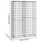 vidaXL Cesta para muro de gaviones de alambre galvanizado 150x100x30cm vidaXL Cesta para muro de gaviones de alambre galvanizado 150x100x30cm