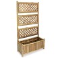 vidaXL Jardinera de jardín con enrejado bambú 70 cm vidaXL Jardinera de jardín con enrejado bambú 70 cm