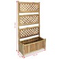 vidaXL Jardinera de jardín con enrejado bambú 70 cm vidaXL Jardinera de jardín con enrejado bambú 70 cm