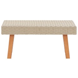 vidaXL Mesa de centro de jardín ratán sintético beige