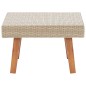 vidaXL Mesa de centro de jardín ratán sintético beige vidaXL Mesa de centro de jardín ratán sintético beige