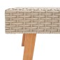 vidaXL Mesa de centro de jardín ratán sintético beige vidaXL Mesa de centro de jardín ratán sintético beige