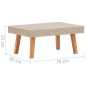 vidaXL Mesa de centro de jardín ratán sintético beige vidaXL Mesa de centro de jardín ratán sintético beige
