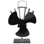 vidaXL Ventilador de estufa accionado por calor 3 aspas negro vidaXL Ventilador de estufa accionado por calor 3 aspas negro