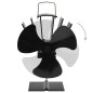 vidaXL Ventilador de estufa accionado por calor 3 aspas negro vidaXL Ventilador de estufa accionado por calor 3 aspas negro
