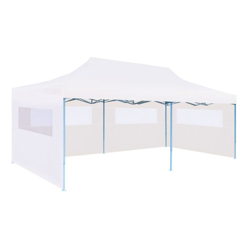 vidaXL Carpa plegable Pop-up con paredes laterales acero gris 3x6 m