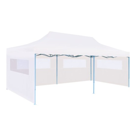 vidaXL Carpa plegable Pop-up con paredes laterales acero gris 3x6 m