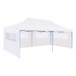 vidaXL Carpa plegable Pop-up con paredes laterales acero gris 3x6 m